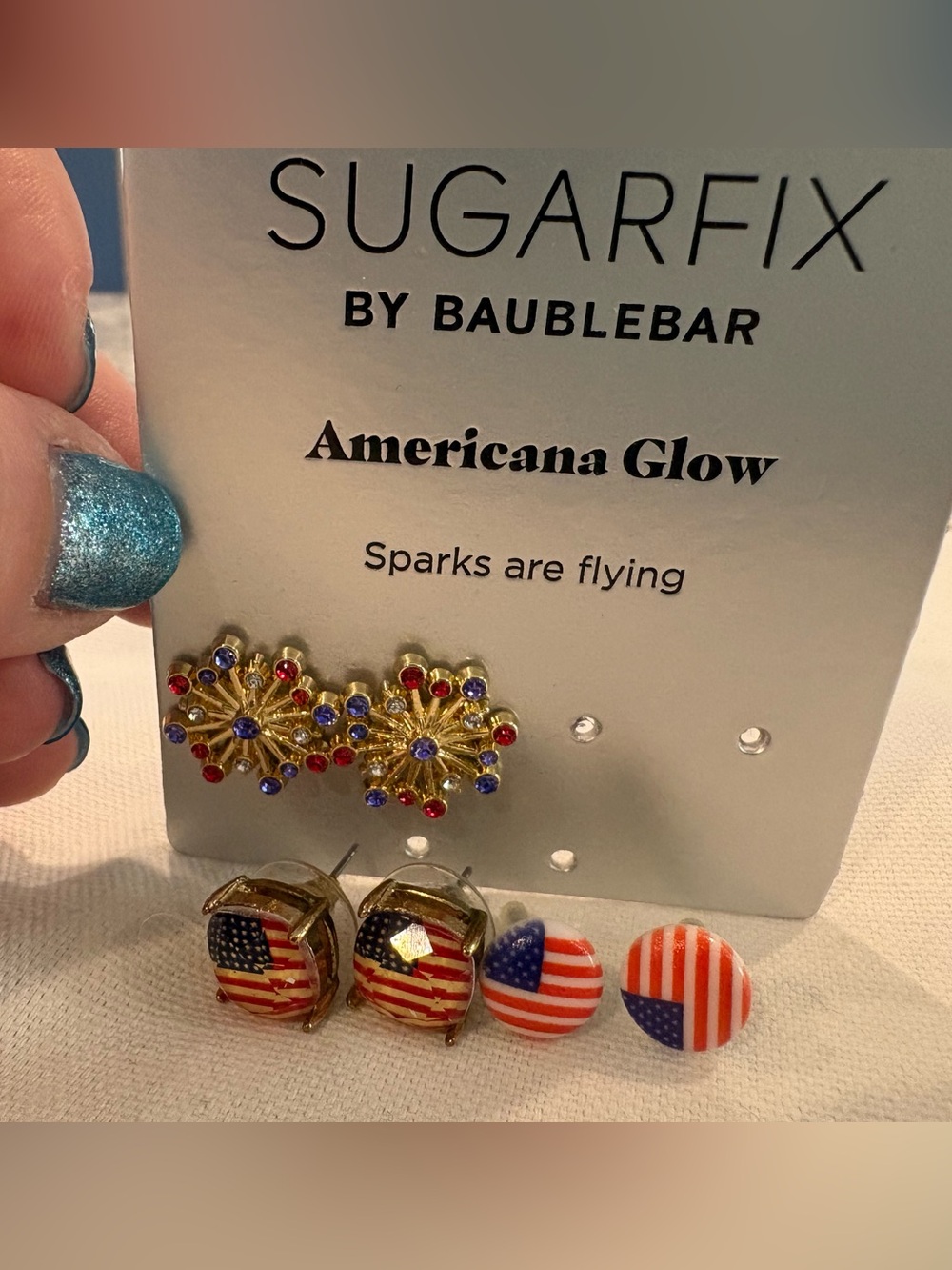 Set of 3 pairs of America 🇺🇸 earrings